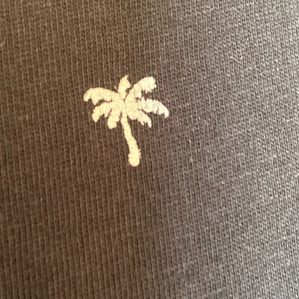 Denim & Flower Ricky Singh Black Tee with White Palm Accents - Picture 5 of 6